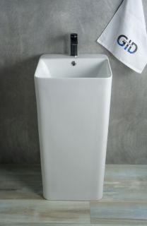 Раковина Gid Nb148 81117 накладная белая 42x41x86